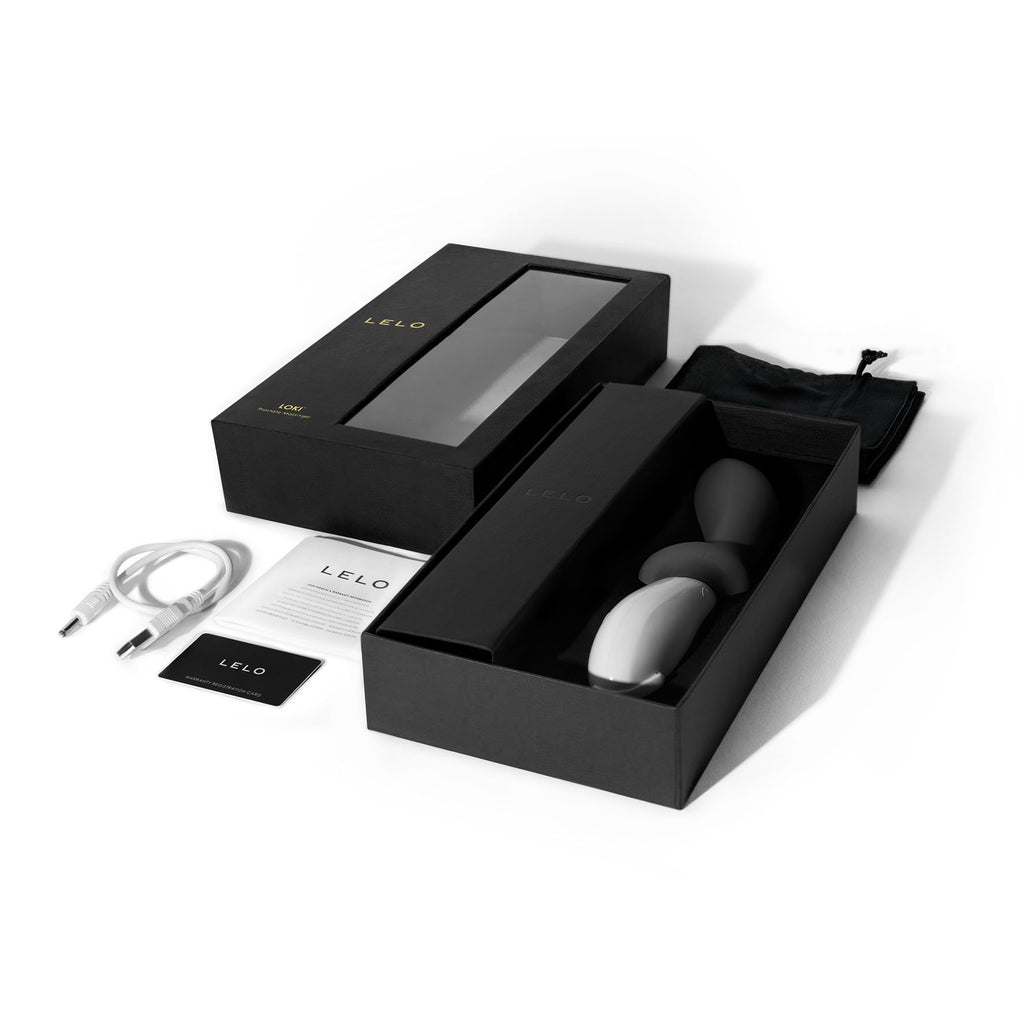 Lelo Loki Prostate Massager For Men, Obsidian Black, 6 Powerful Settings, Adult Male Self Pleasure Toy