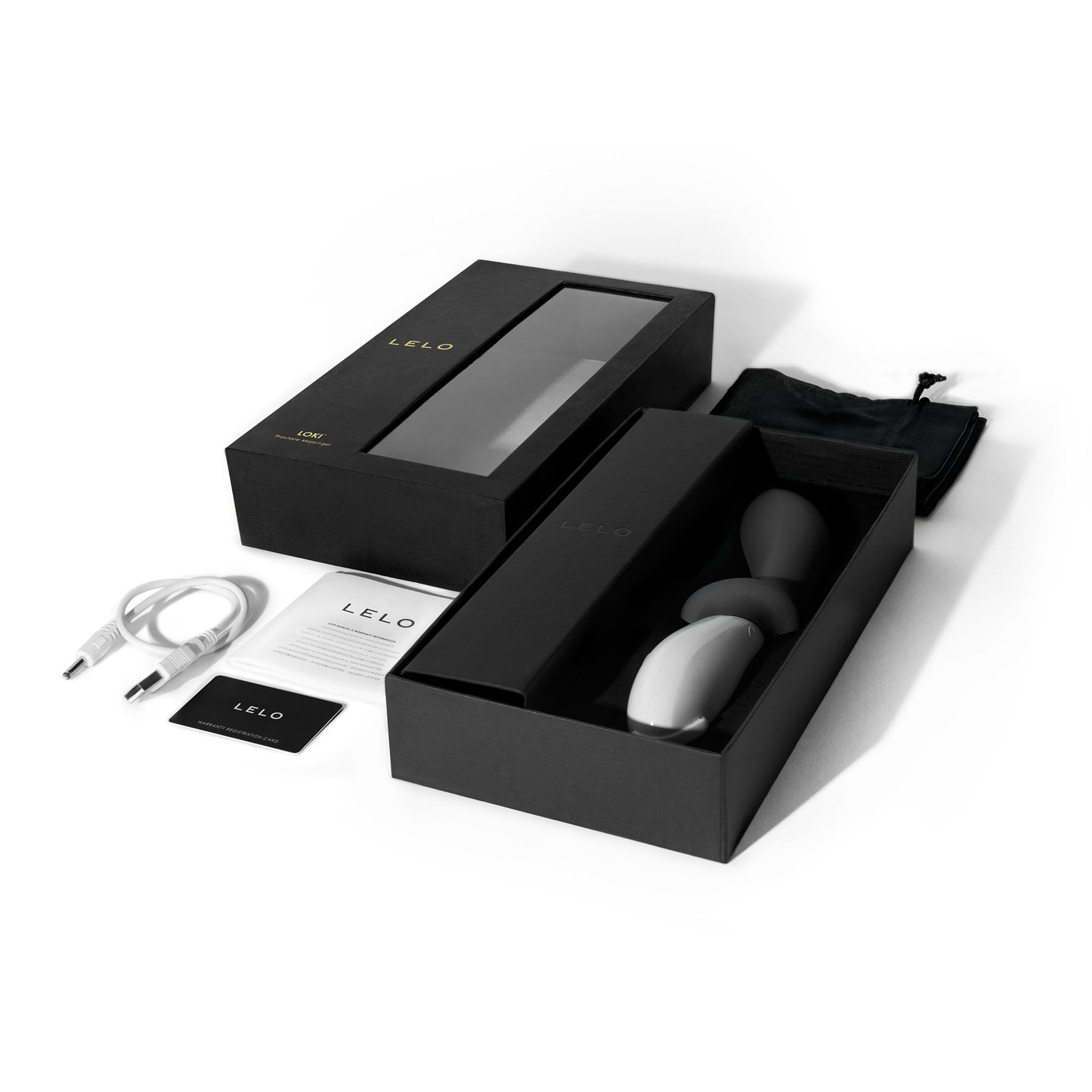Lelo Loki Prostate Massager For Men, Obsidian Black, 6 Powerful Settings, Adult Male Self Pleasure Toy
