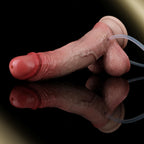 1.41 '' to 3.27 '' Adjustable Girth Inflatable Squirting Anal Dildo,Silicone Realistic Ejaculation Dildo with Strong Sucker,Free