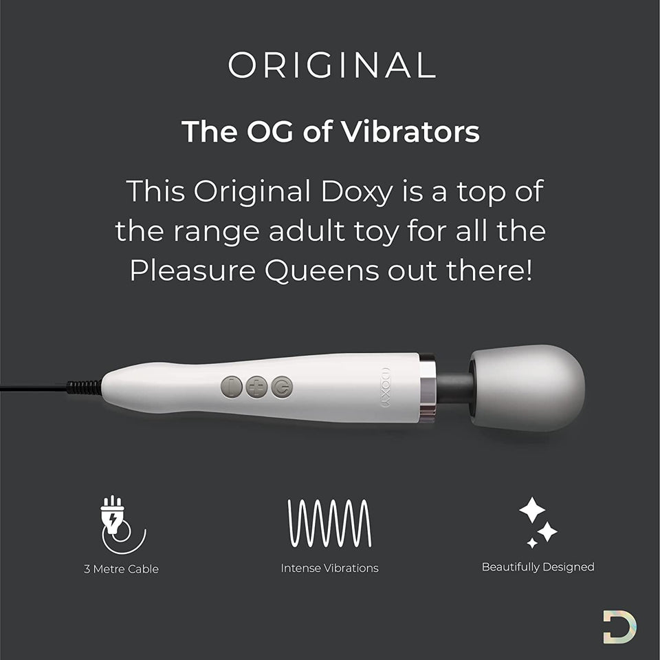 Doxy Original Ultra Powerful Sex Toys Wand Massager  Female Vibrator Wand Sex Toy  White Personal Massager For Women  Persona