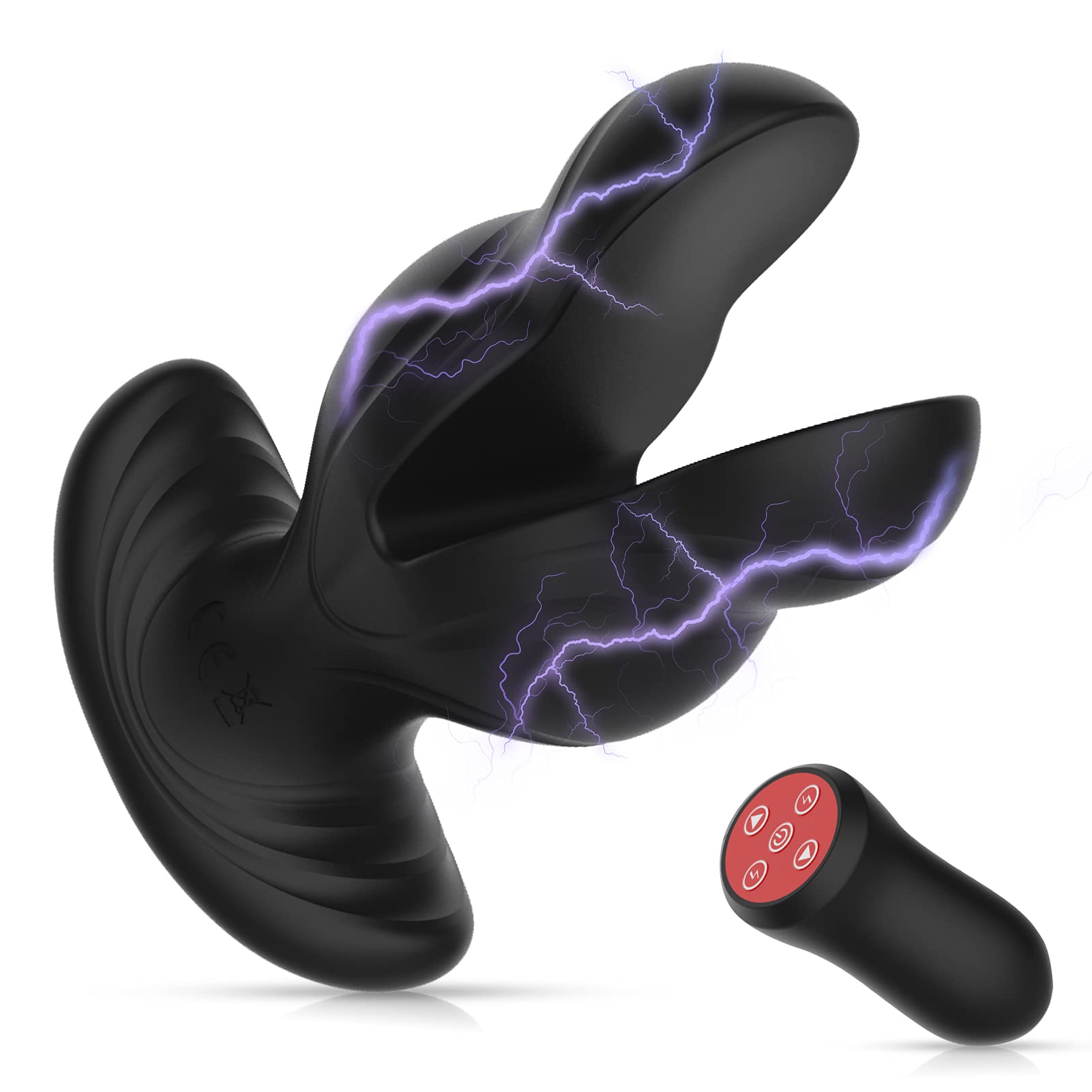 Anal Toys Vibrating Butt Plug, Large Anal Plug Vibrator with 8 Electric Shock & Vibrations, Anal Dilator Remote Control Vibrator