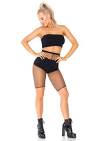 Industrial Net Biker Shorts. - 1X-2X / Black