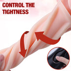 Mens Sex Toys Male Masturbator, Vibrating Masturbator Squeezable Pocket Pussy for Men with 7.5 '' Depth Lifelike Textured Vagina