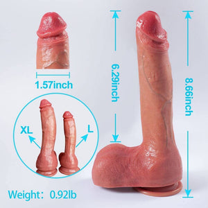 Realistic Dildo Feels Like Skin, 8.66inchs Soft Dildo with Strong Suction Cup, Thick Dildo, Adult Sensory Toys, Sex Toys for Cou