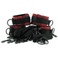 CalExotics Scandal Bed Restraints - Luxury Bondage Handcuff & Ankle Restraints for Couples - BDSM Toys for Couples - Black