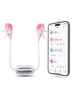 LOVENSE Gemini Vibrating Nipple Clamps, Bluetooth Adjustable Nipple Stimulator with App Remote Control, Rechargeable Sex Toys fo