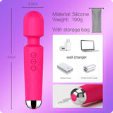 Vibrator Wand,Adult Sex Toy Wand, G Spot Dildo, Clit Vibrator, Sex Vibrators,Clitoris Stimulation,with 8 Speeds & 20 Patterns, Q