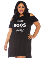 Leg Avenue More Boos Jersey Dress With Po Black Color