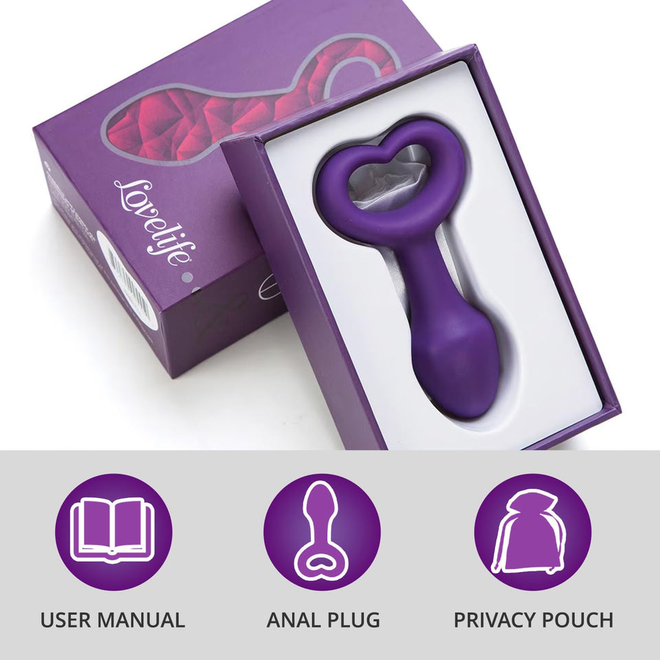 Ohmibod Lovelife Explore Butt Plug - Rear Gear Silicone Anal Plug For Beginners - Anal Toy For Solo Use And Couples Play - Body-