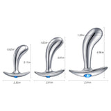 Butt Plug Trainer Kit with Flared Base Metal Anal Plugs Prostate Massage Temperature Stimulation Adult Sex Toys for Men Women