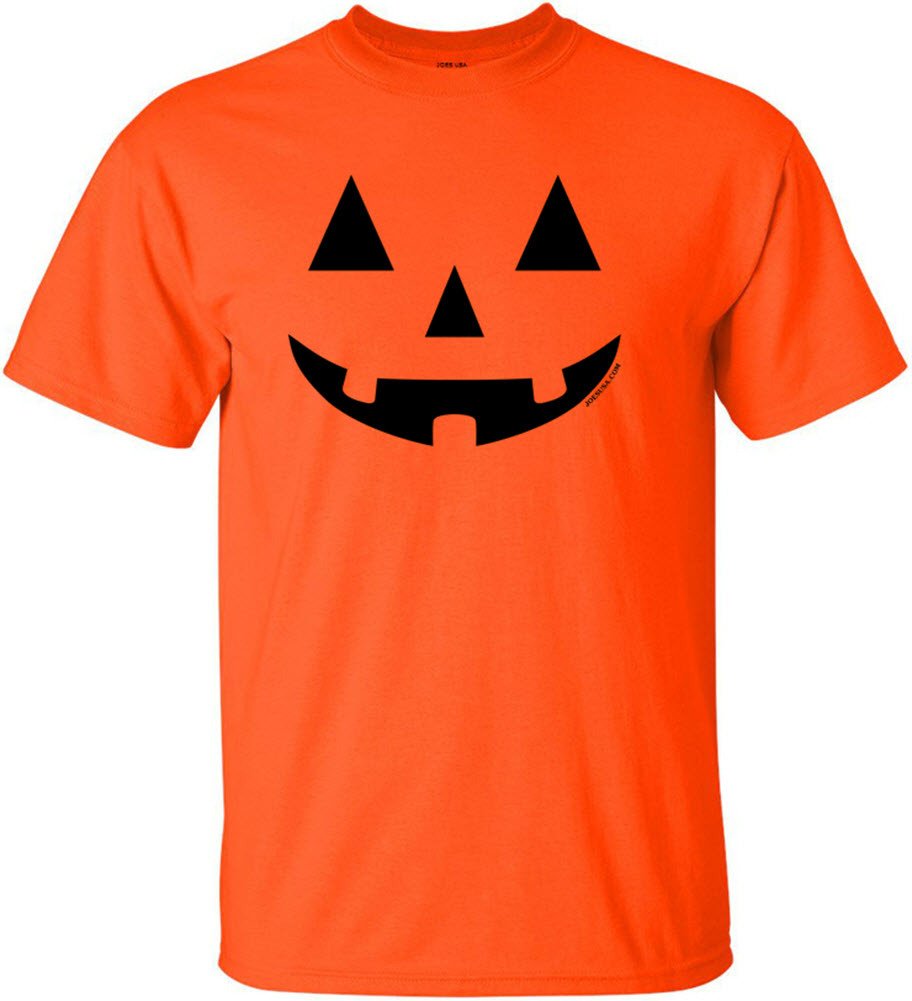 Joe s USA Jack O  Lantern Pumpkin Halloween Costume T-Shirt-2XL-Orange