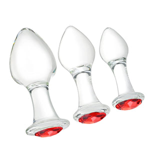 Crystal Anal Plug Bum Plugs Jewelry Anal Trainer Sets Adults Toys, Glass Butt Plug Large Medium Small Anal Stimulation Sex Toys