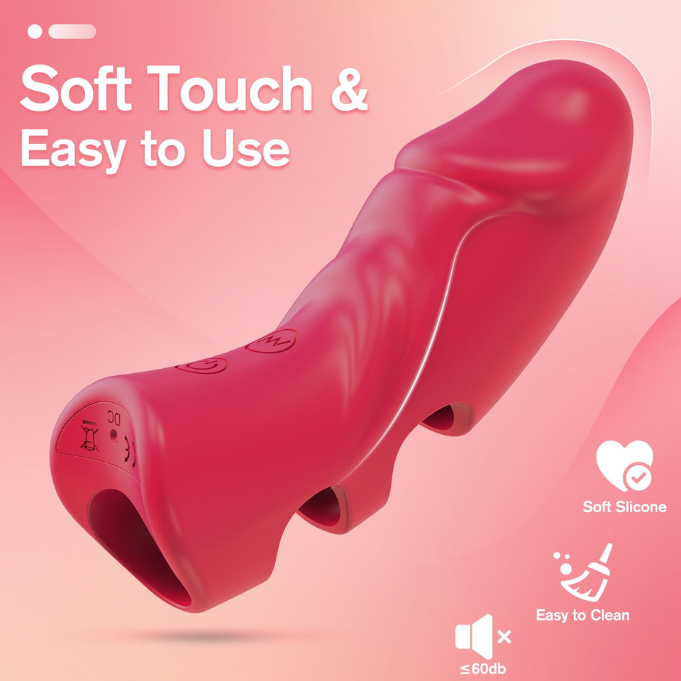 Finger Vibrator Mini Sex Toy for Women - G Spot Vibrator Nipple Clitoral Stimulator with 5 Vibrations - Quiet Pocket Vibrator Ad