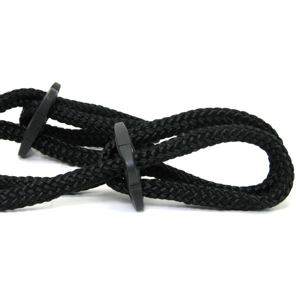 Japanese Silk Love Rope Wrist Cuffs, Black