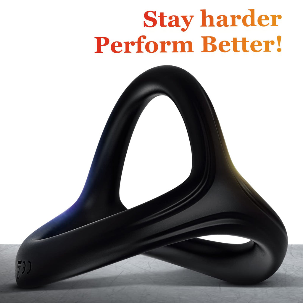 Silicone Penis Ring for Men, Adorime 3 in 1 Ultra Soft Stretchy Cock Ring Penis Enlargers Erection Tool, Sex Toy for Men