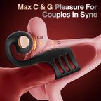 FYSHAVO Penis Ring Vibrator for Couples - Vibrating Cock Ring Sleeve with Snail-Shaped Vibrator Male Sex Toys, 10 Modes Remote C