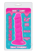 Rock Candy Suga Daddy 5.5 Dildo Non Vibrating Suction Cup Base (Pink)