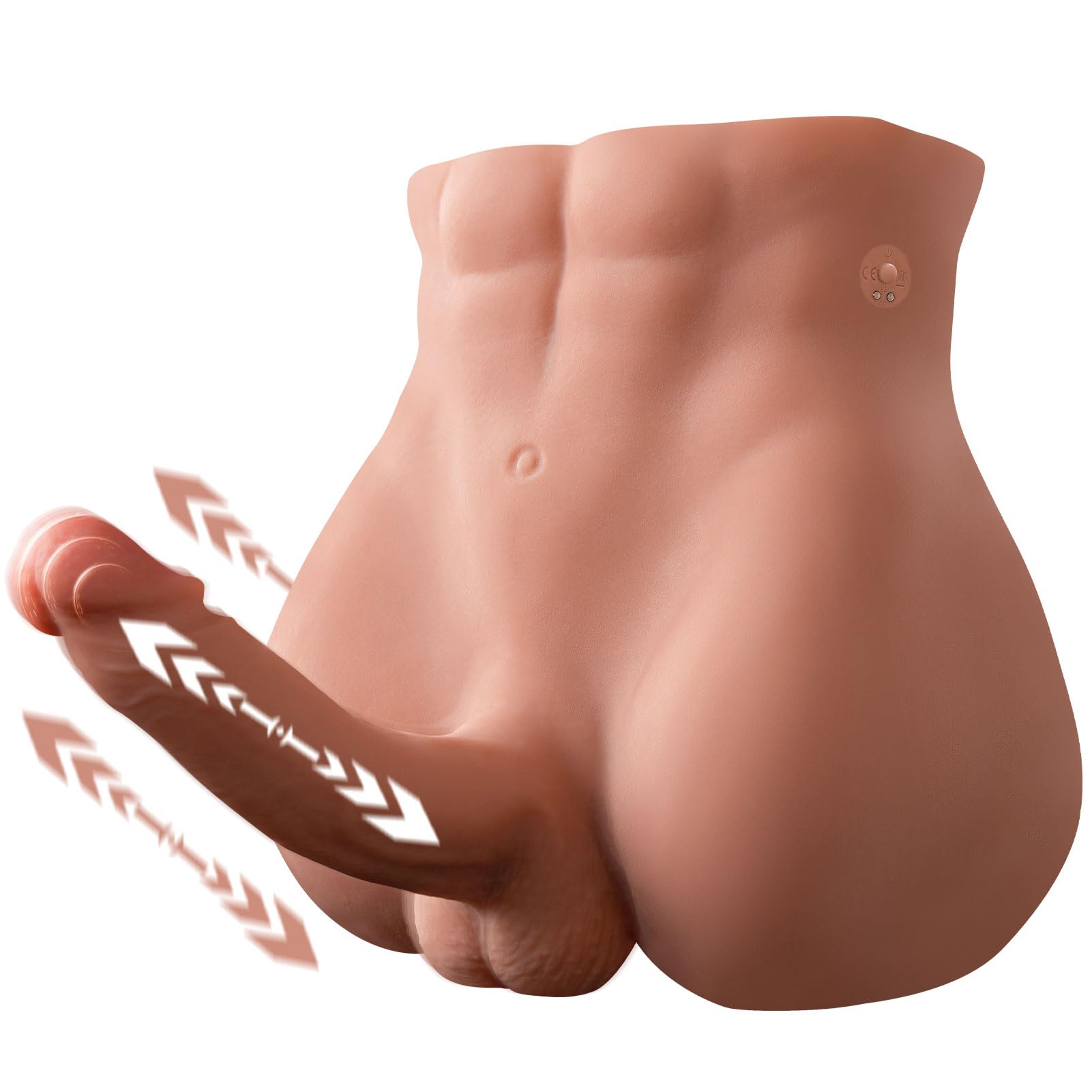 11.5LB Male Sex Doll with Auto-Telescoping Dildo, Jaspik 2 in 1 Realistic Sex Doll for Women with Huge 7.1in Cock & Tight Anal, 