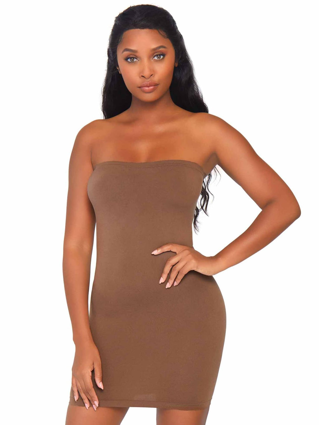Leg Avenue Seamless Opaque Microfiber Bod Tan Color