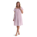 Miss Elaine Tricot Nightgown, Short Sleep Dress With Comfortable Lightweight Fabric, Flutter Sleeves (3X, Pink)
