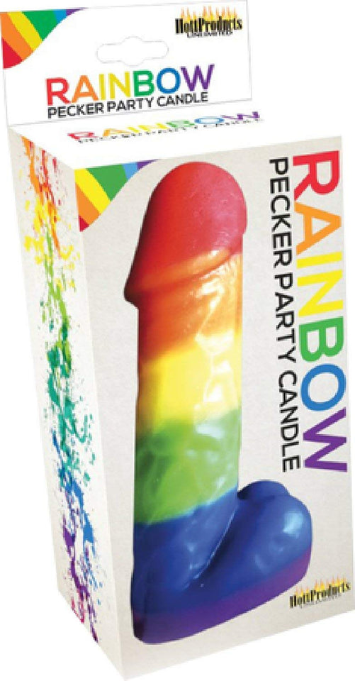Hott Products Unlimited 61441: Rainbow Pecker Party Candle