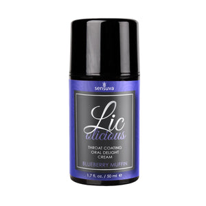 Sensuva On Flavored Lube For Oral Play  Delight Cream For Couples  Edible Lube For Oral Play With Blueberry Muffin  1.7 Fl Oz