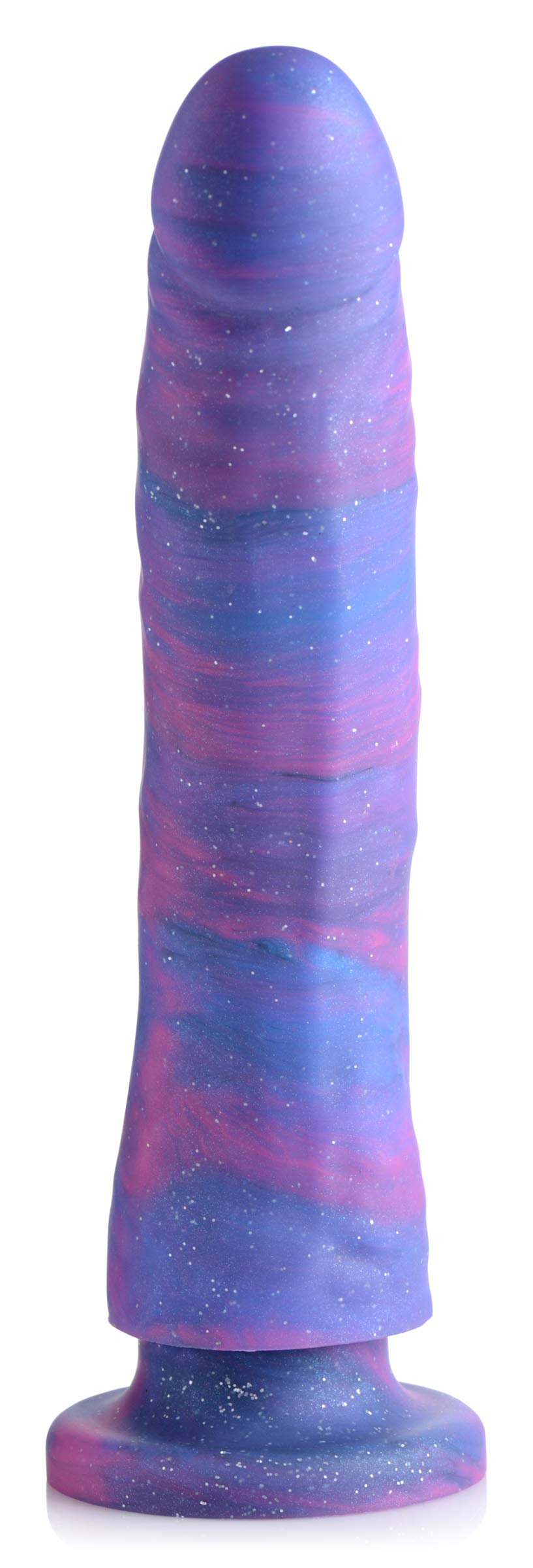 STRAP U Magic Stick Glitter Silicone Dildo - 9.5 Inch Waterproof Dildo with Suction Cup Base - Strap-On & Fucking Machine Compat