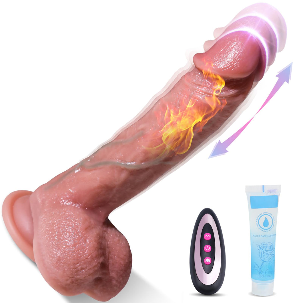 Adult Sex Toys Realistic Dildos - Adult Toys Thrusting Dildo Vibrator with Vibrating & Heating, Sex Toys Soft Silicone Anal Dild