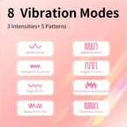 Jissbon Burning Sakura Dual-Head Rabbit Vibrator Vibrating Dildo Massager with Heating Function Sex Toys for Clitoral Stimulatio