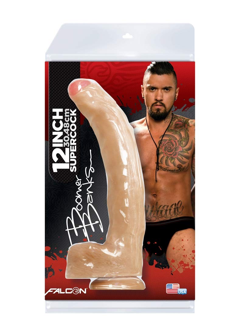 Icon Brands - Falcon Supercock, Boomer Banks Realistic Dong, Non-Vibrating Dildo