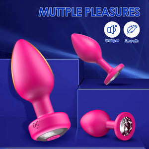 Anal Plug Sex Toys Vibrator- 3PCS Silicone Anal Toys Butt Plug Training Kit with Remote Control 10 Frequency Vibration, Vibratin