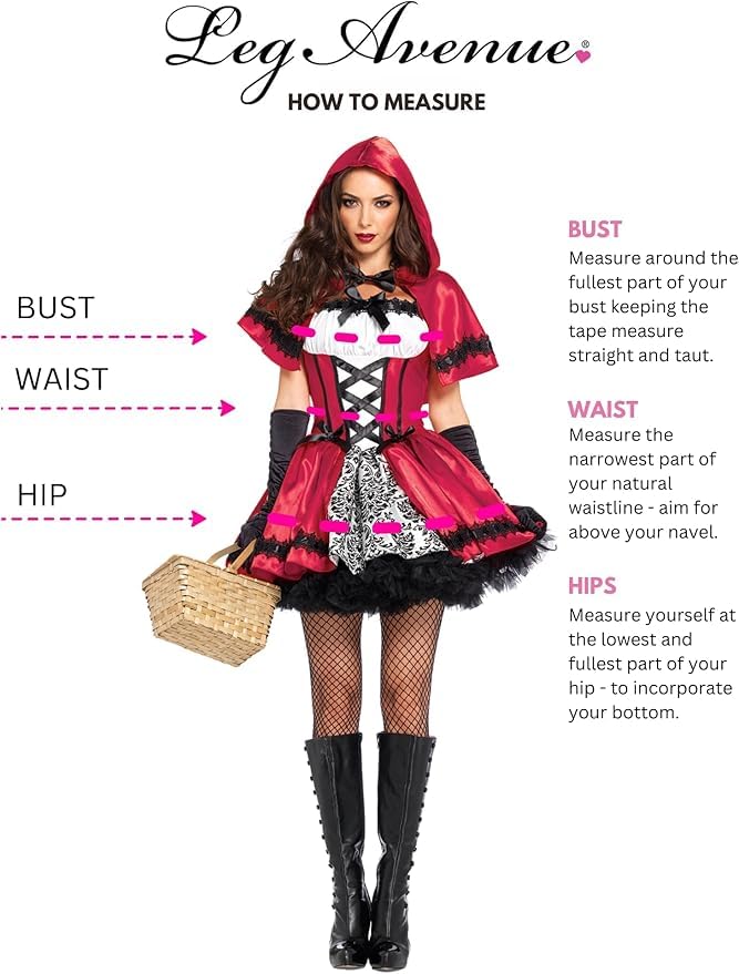 Leg Avenue Costume, Red/White, Large