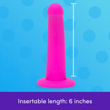Lovehoney Curved Dildo - 6 Inch with Suction Cup - Flexible Anal Dildo for Men and Women - Harness Compatible Strap On - Smooth