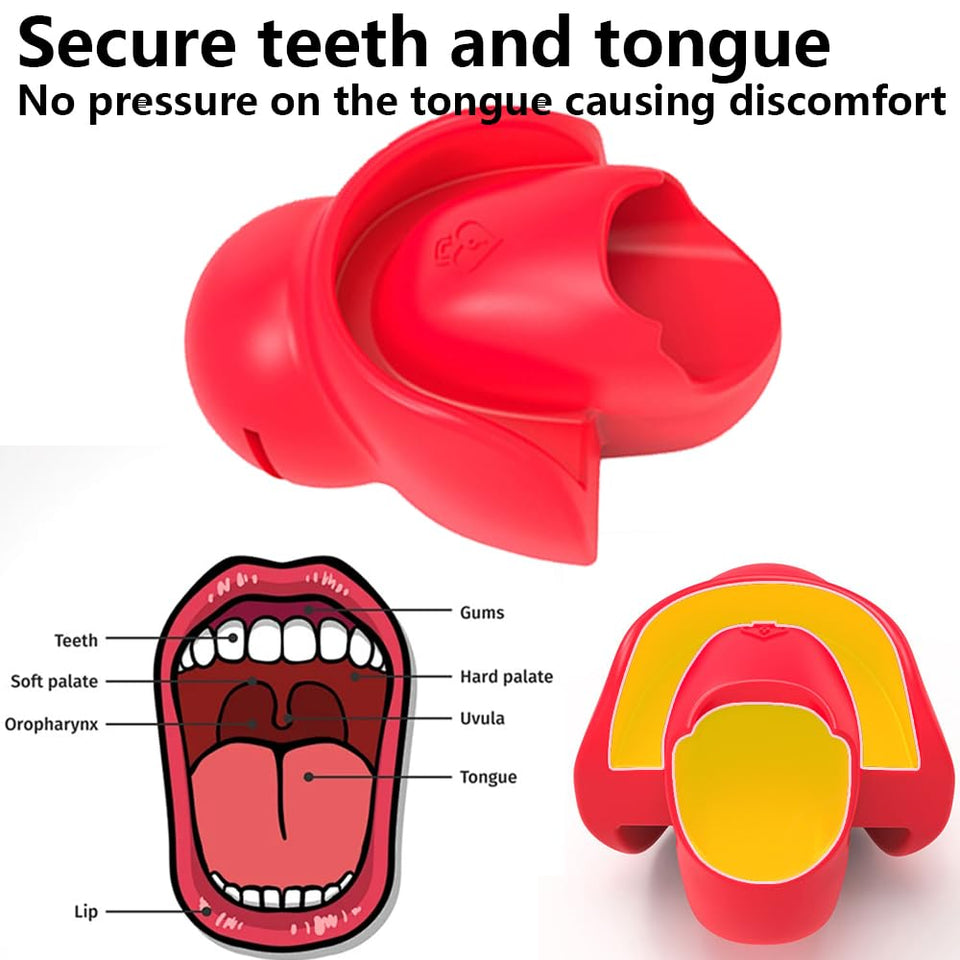 Heuceo Tongue Fixed Bondage Ball Gag for Sex, Open Mouth Silicone Ball, SM Restraints Toys Sex Gag Mouth Plug, Adjustable Extrem