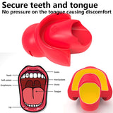 Heuceo Tongue Fixed Bondage Ball Gag for Sex, Open Mouth Silicone Ball, SM Restraints Toys Sex Gag Mouth Plug, Adjustable Extrem
