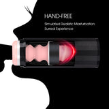 Automatic Male Masturbators Cup - Hands Free Visible Masturbator Cup Blowjob Machine with 10 Thrusting & 2 Realistic Sleeves & W