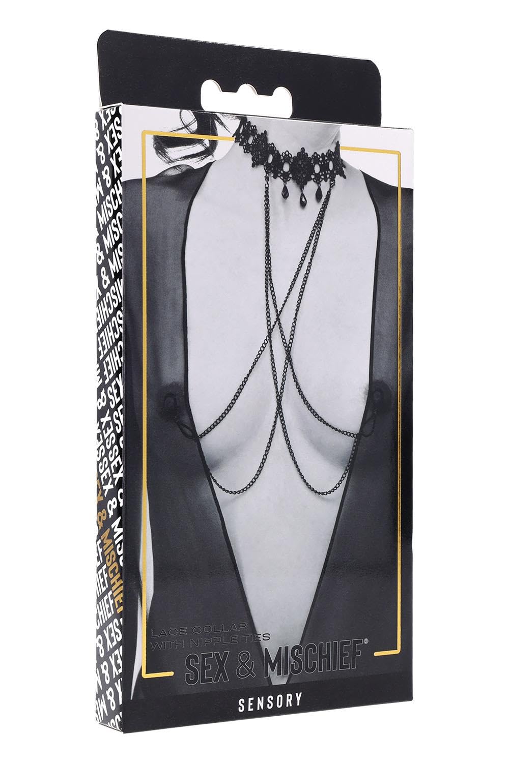 SS S&M Lace Collar with Nipple Ties