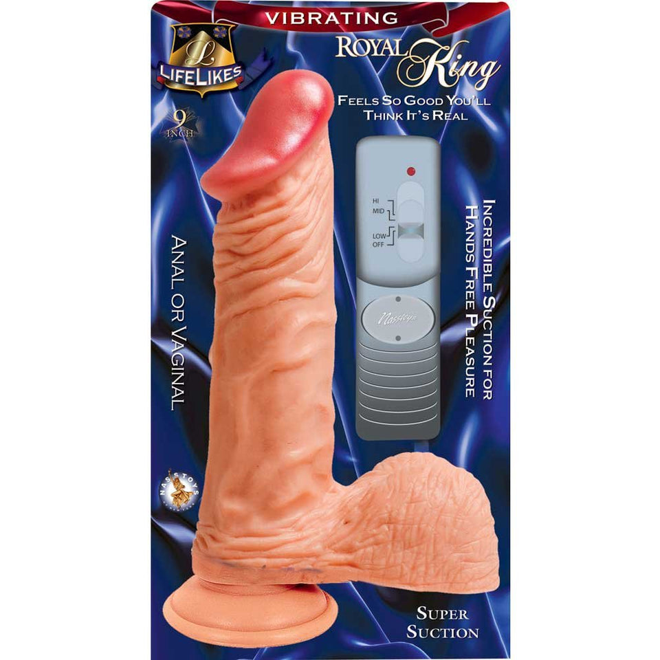 Nasstoys Lifelikes Vibrating Royal King Vibrator Flesh 9 Inch