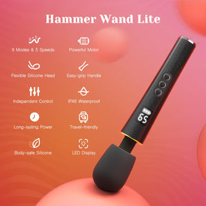 Tracy's Dog Vibrator Wand Massager - Mini Vibrating Wand for Clitoral Stimulation, Travel-Friendly Adult Toys with 9 Vibrations