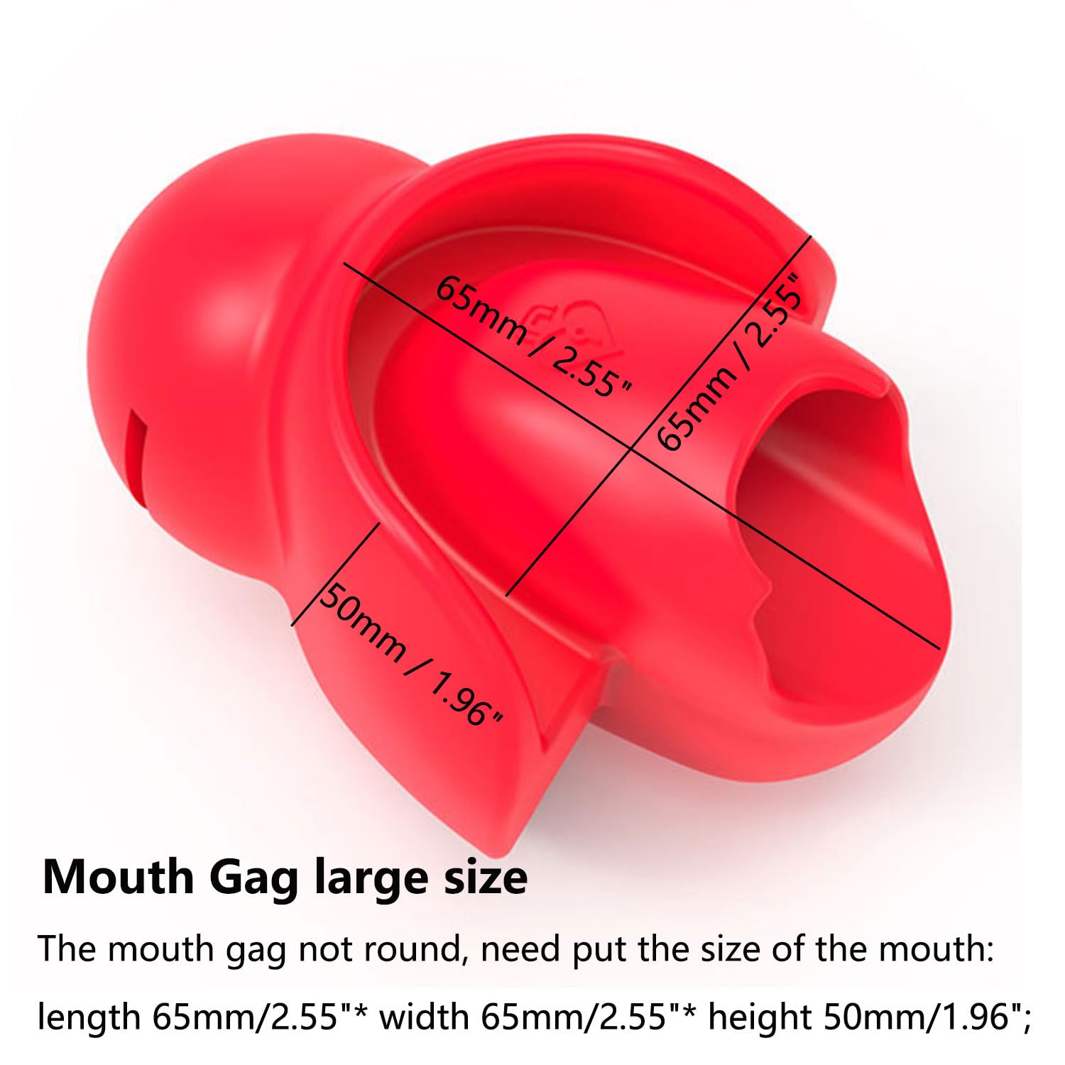 FREDORCH Silicone Ball Gag Fixed Tongue Adjustable Strap Mouth Ball Sex Toy for Adult Bondage Slave Role Play Sex Toy (Black)