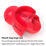 FREDORCH Silicone Ball Gag Fixed Tongue Adjustable Strap Mouth Ball Sex Toy for Adult Bondage Slave Role Play Sex Toy (Black)