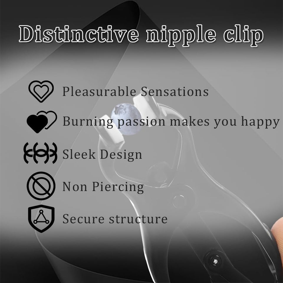 Nipple Clamps with Chain Necklace Non Piercing BDSM Bondage Restrain Leather Collar Nipple Clamps Sex Pleasure Women Adjustable