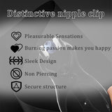 Nipple Clamps with Chain Necklace Non Piercing BDSM Bondage Restrain Leather Collar Nipple Clamps Sex Pleasure Women Adjustable