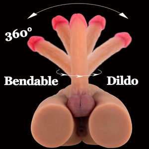 Male Sex Doll with Flexible Dildo Realistic Sex Huge Cock, Torso Sex Dolls for Women 7.9 in Cock Female Masturbation Unisex Mast