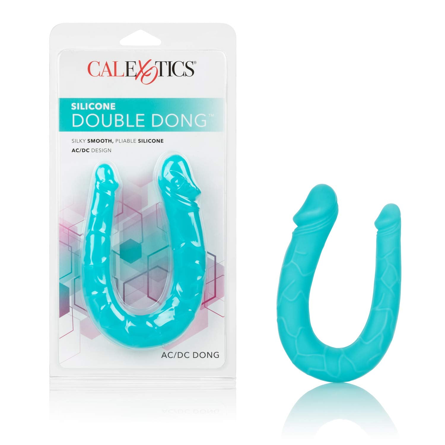 CalExotics SE-0311-75-2 Silicone Double Dong AC/DC Dong - Teal