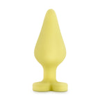 Blush Novelties Naughty Candy Heart - Smooth Satin Silicone Heart Shaped Bottom Anal Butt Plug Sex Toy For Men And Women - Yello
