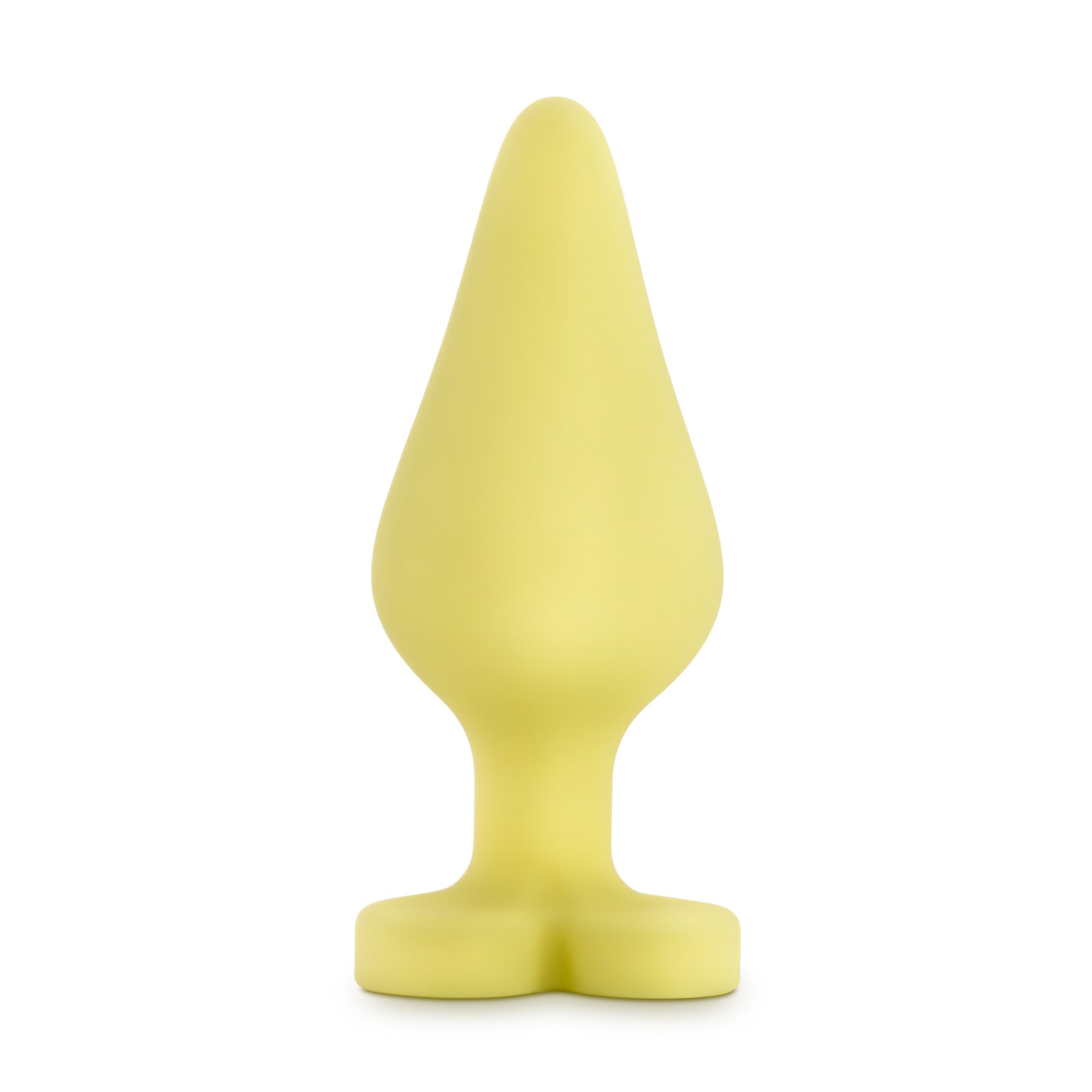 Blush Novelties Naughty Candy Heart - Smooth Satin Silicone Heart Shaped Bottom Anal Butt Plug Sex Toy For Men And Women - Yello