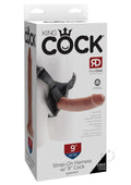 Pipedream Products King Cock Strap-on Harness with Cock Tan, 9 Inch