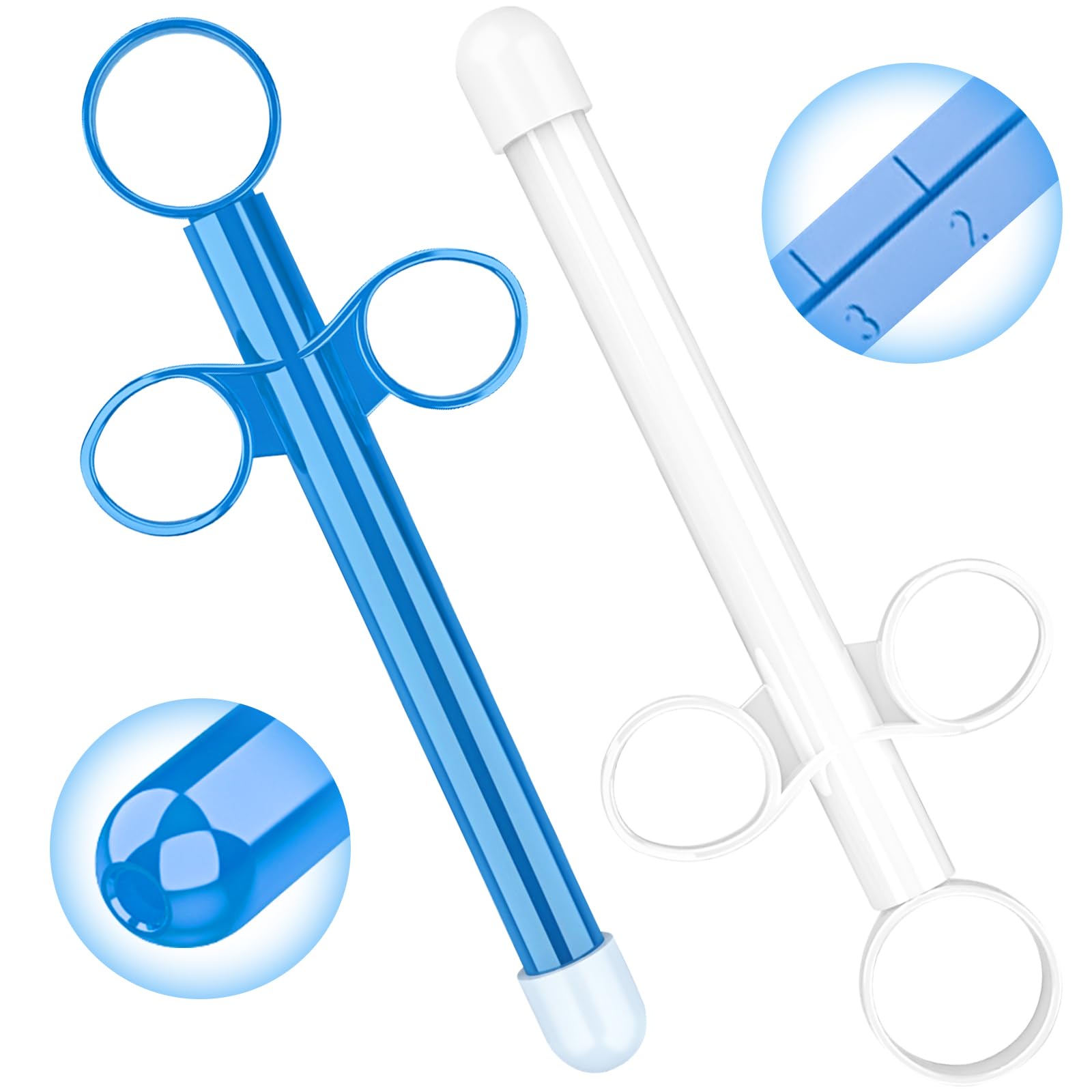 Lube Applicator Syringe With Precise Scales, 6.5??Personal Lubricant Shooter With Air-Proof Silicone Cap, Reusable Durable Applied For Men, Women & Couples
