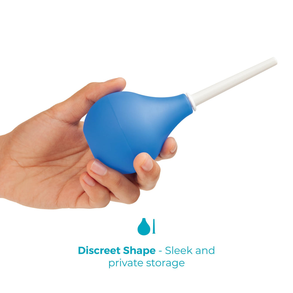 b-Vibe Compact Enema Douche Blue